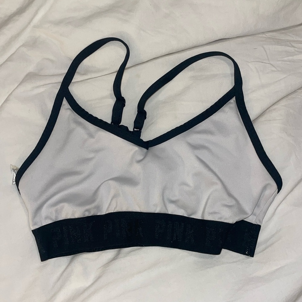 Vs pink white sports bra